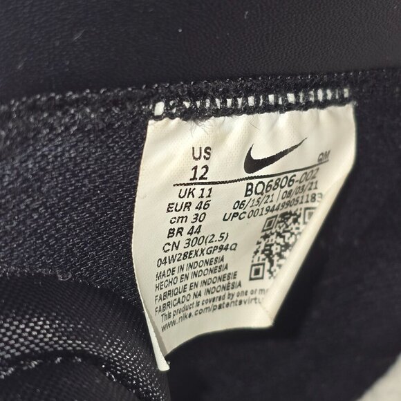 NIKE BLAZER MID 77 SUEDE AND LEATHER BLACK SNEAKERS SIZE 12 MENS - Picture 5 of 9